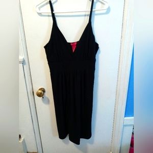 Mix and Co  black adjustable spaghetti strap dress, sz L